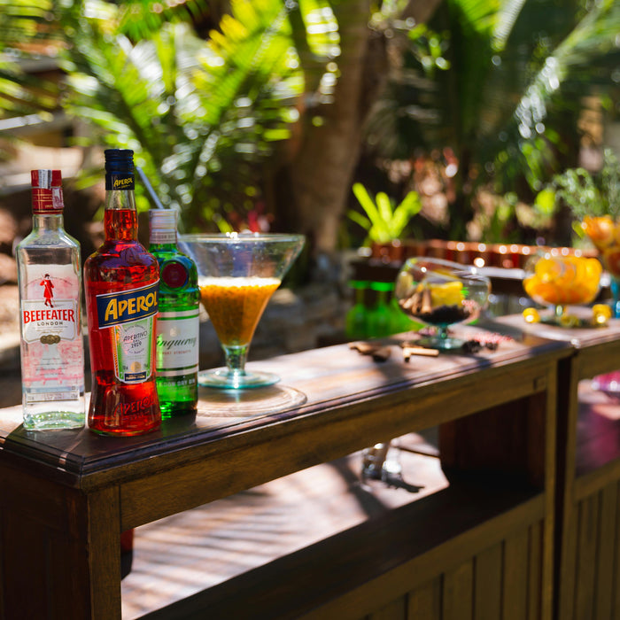 close up shot of wines and concoctions at a bar