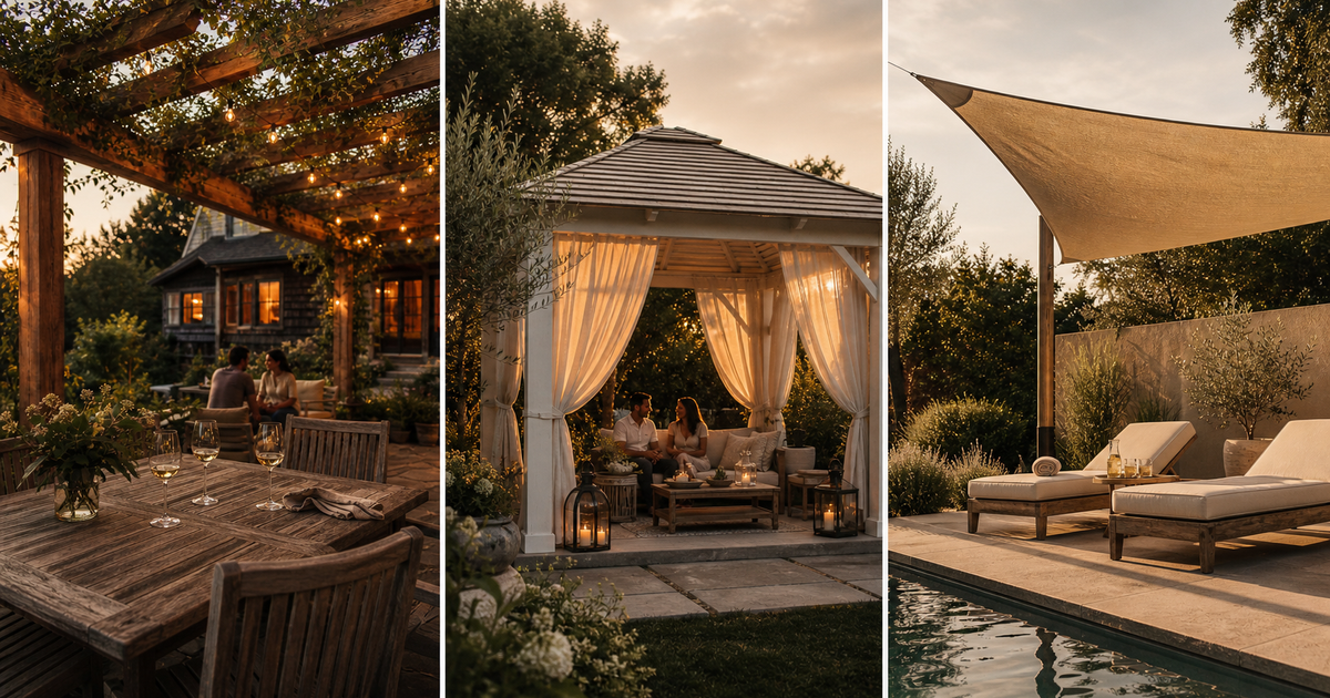 Pergola vs. Gazebo vs. Shade Sail: Which Is Best for Your STR ...