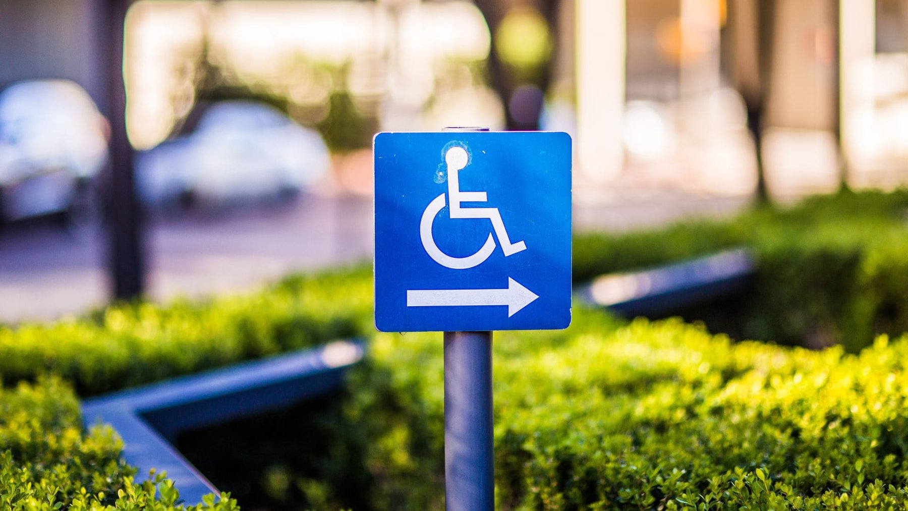 wheelchair accessible signage at a garden