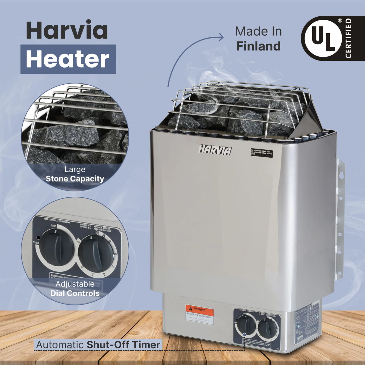 ALEKO 8 Person Canadian Hemlock Outdoor Sauna – 8 kW Harvia Wet Dry