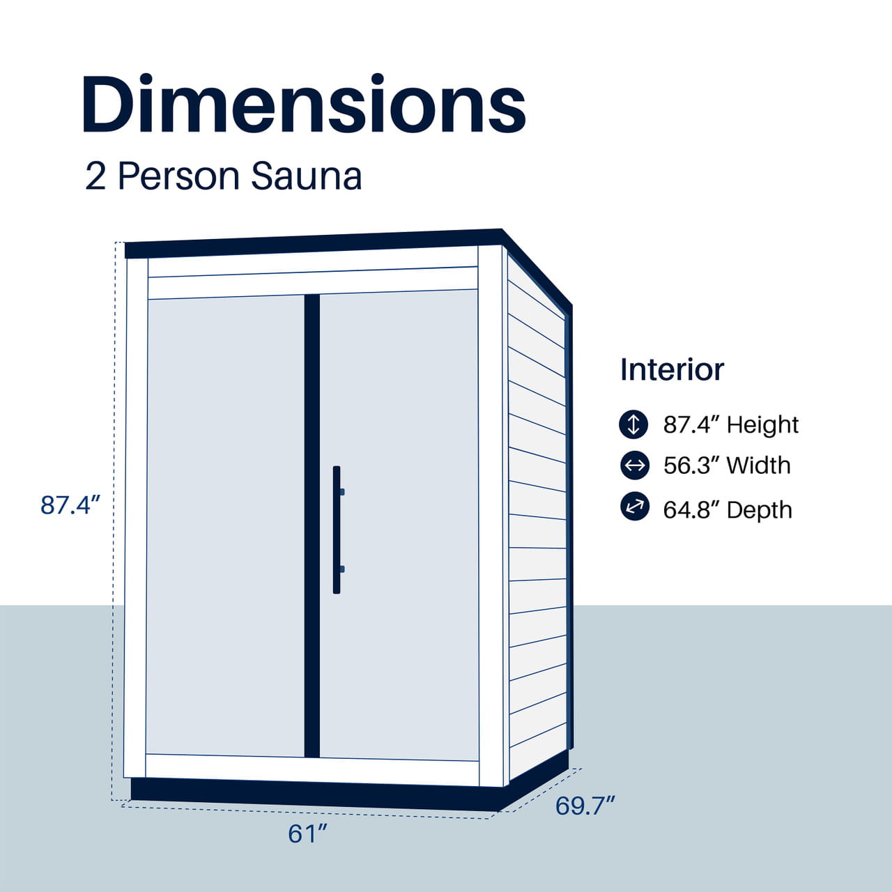 ALEKO Aris 2 Person Thermowood Outdoor Sauna – Estonian Made - For Couples