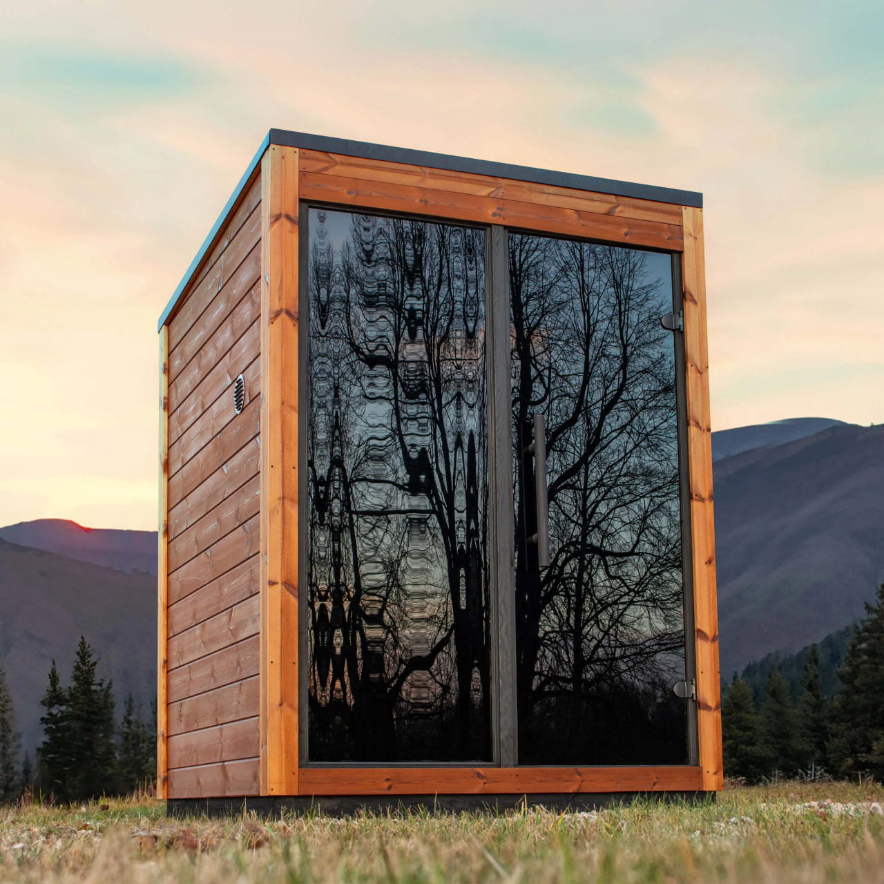 ALEKO Aris 2 Person Thermowood Outdoor Sauna – Estonian Made - For Couples