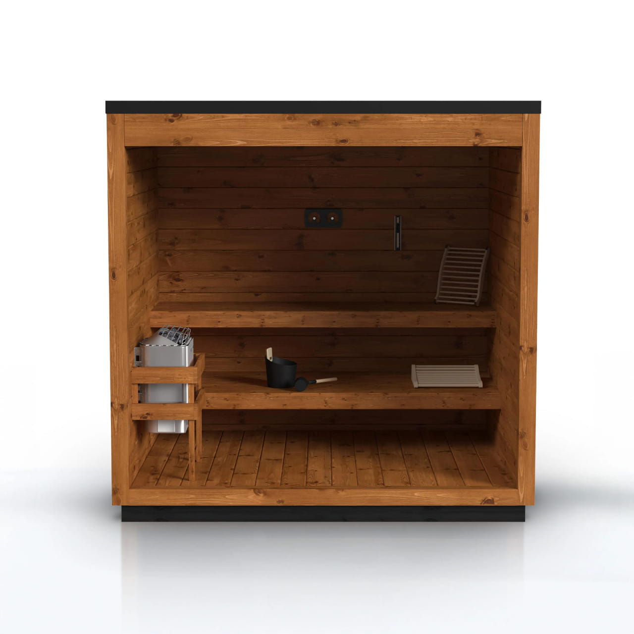 ALEKO Aris 4 Person Thermowood Outdoor Sauna – Estonian Made Scots Pine