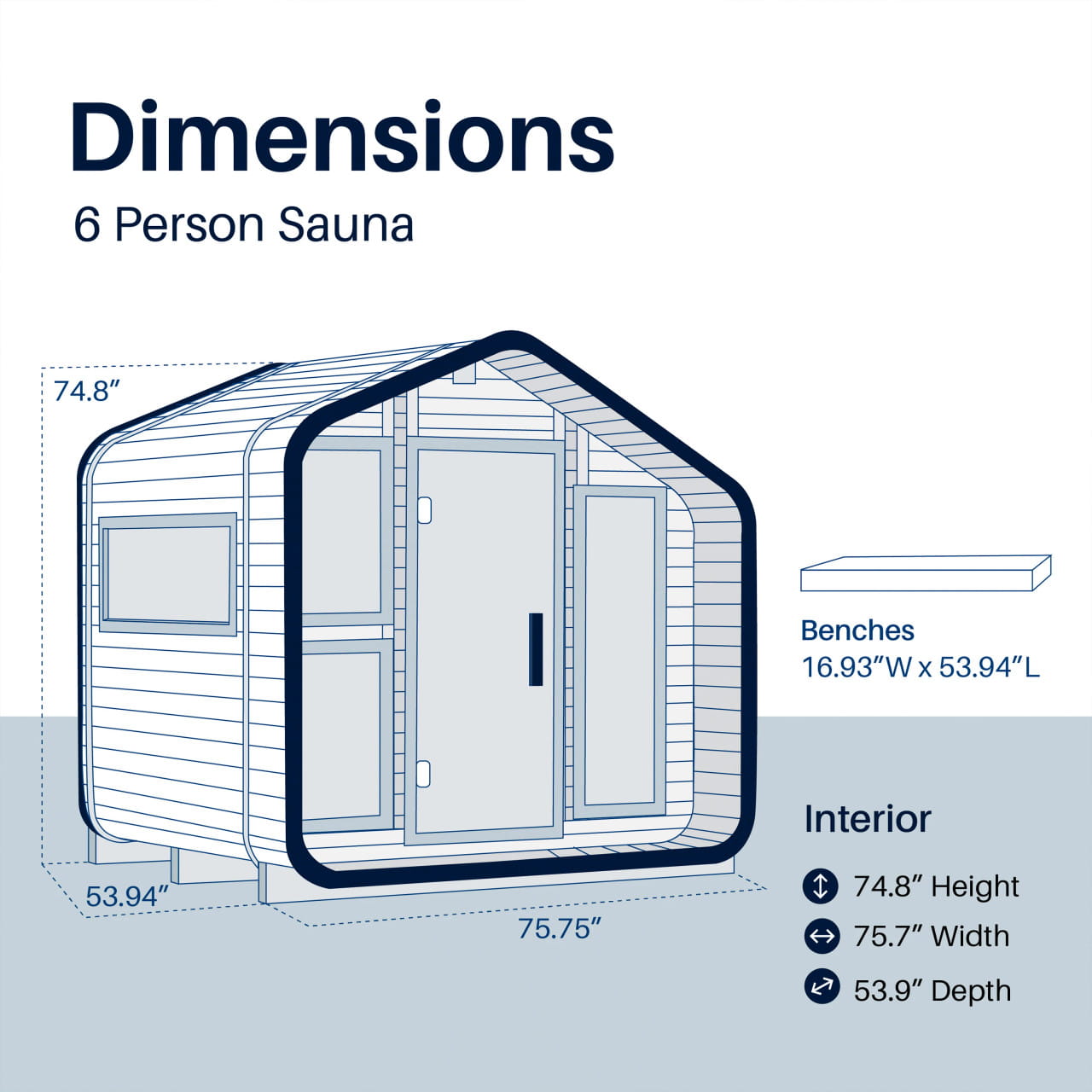 ALEKO Bluet 6 Person Red Cedar Outdoor Sauna – Spliced Panel & Harvia