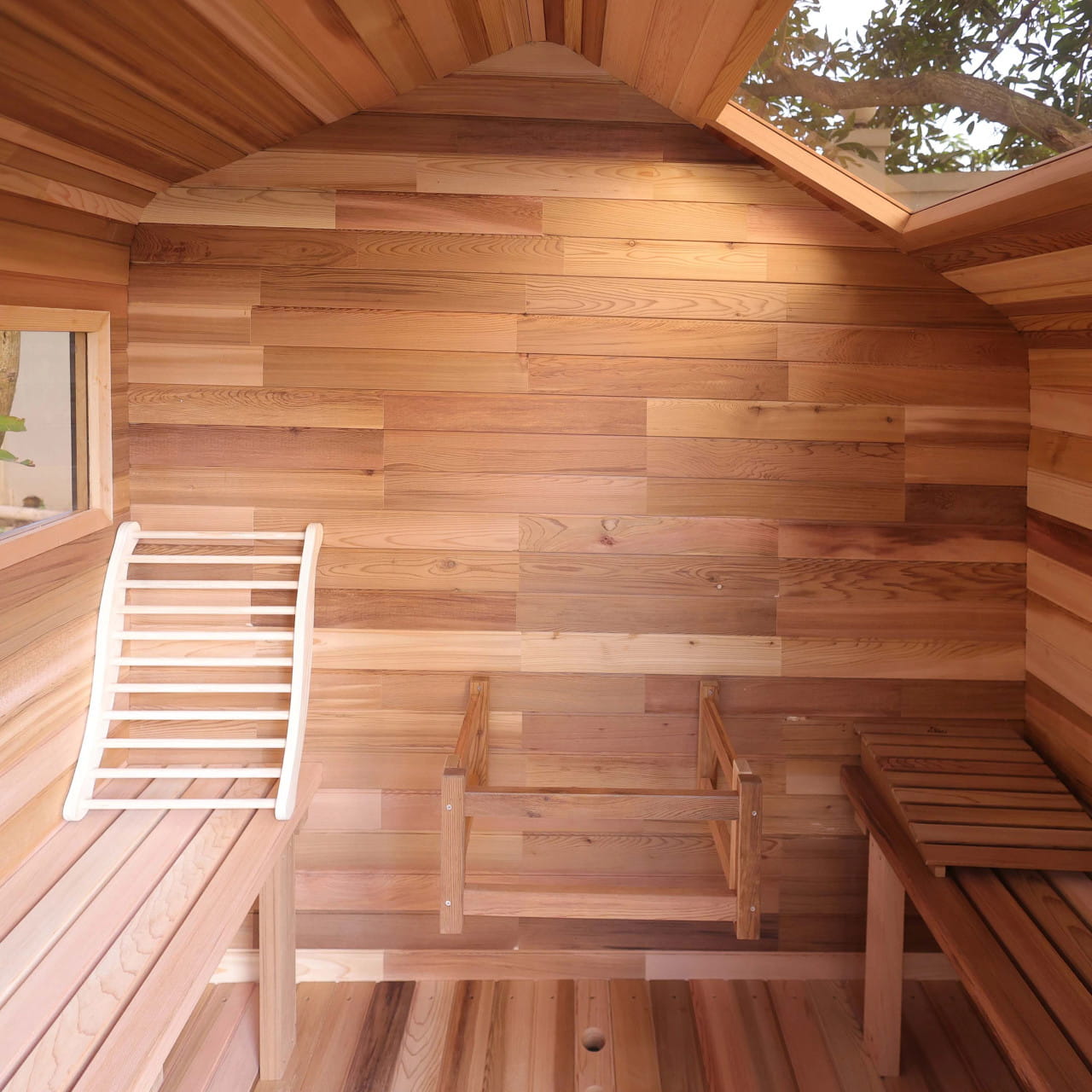 ALEKO Bluet 6 Person Red Cedar Outdoor Sauna – Spliced Panel & Harvia