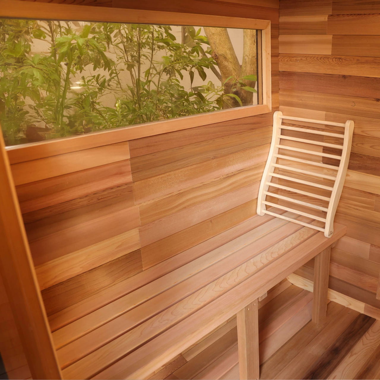 ALEKO Bluet 6 Person Red Cedar Outdoor Sauna – Spliced Panel & Harvia