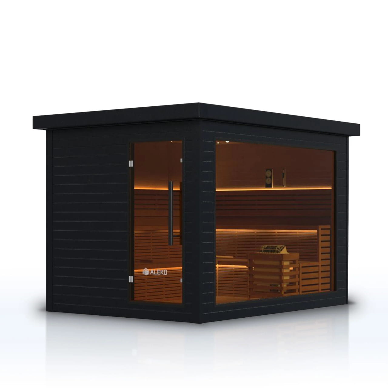 Aleko Camellia 7–8 Person Red Cedar Outdoor Sauna – Harvia & Bluetooth