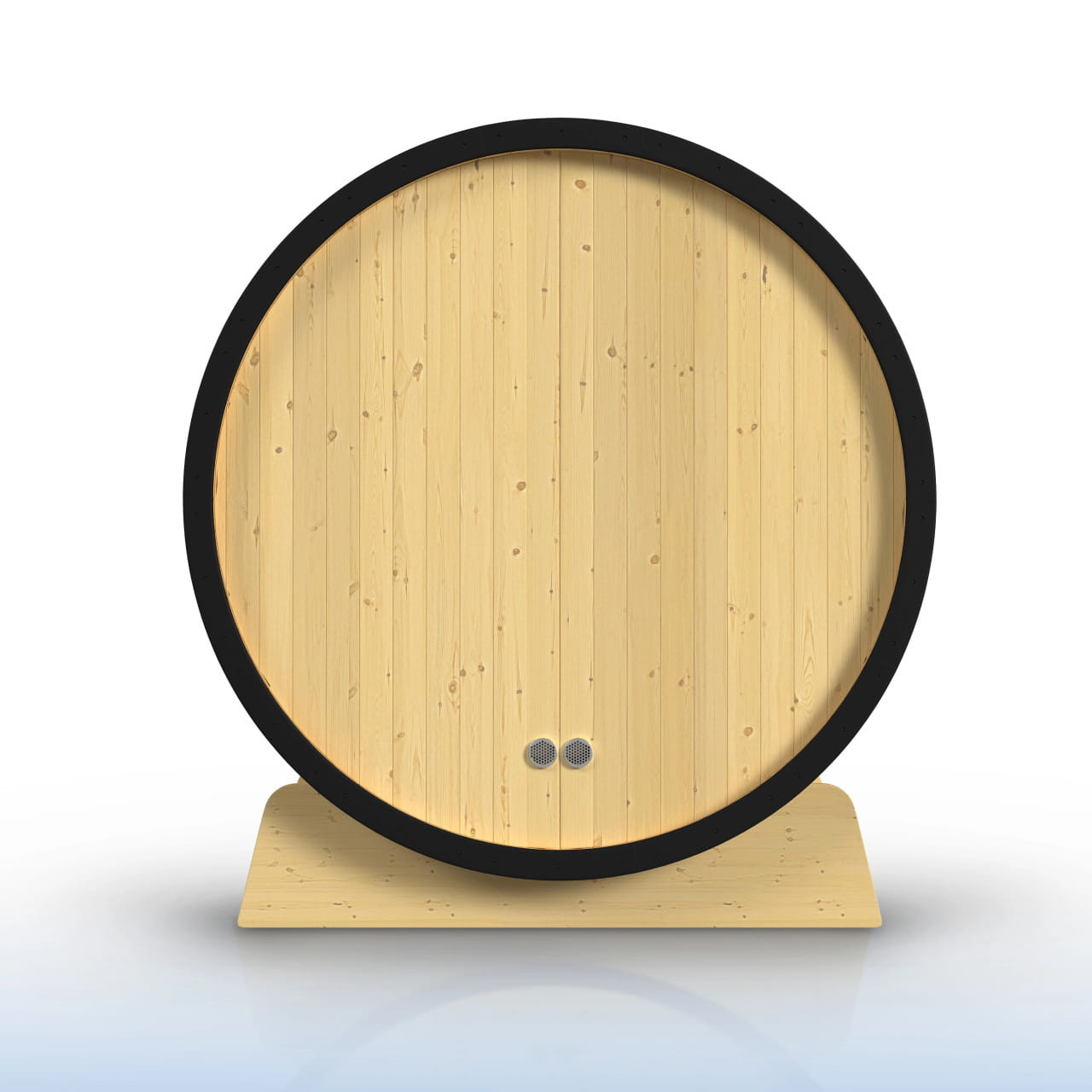 ALEKO Celasia 2–4 Person Finland Pine Barrel Sauna Porch & Black Accents