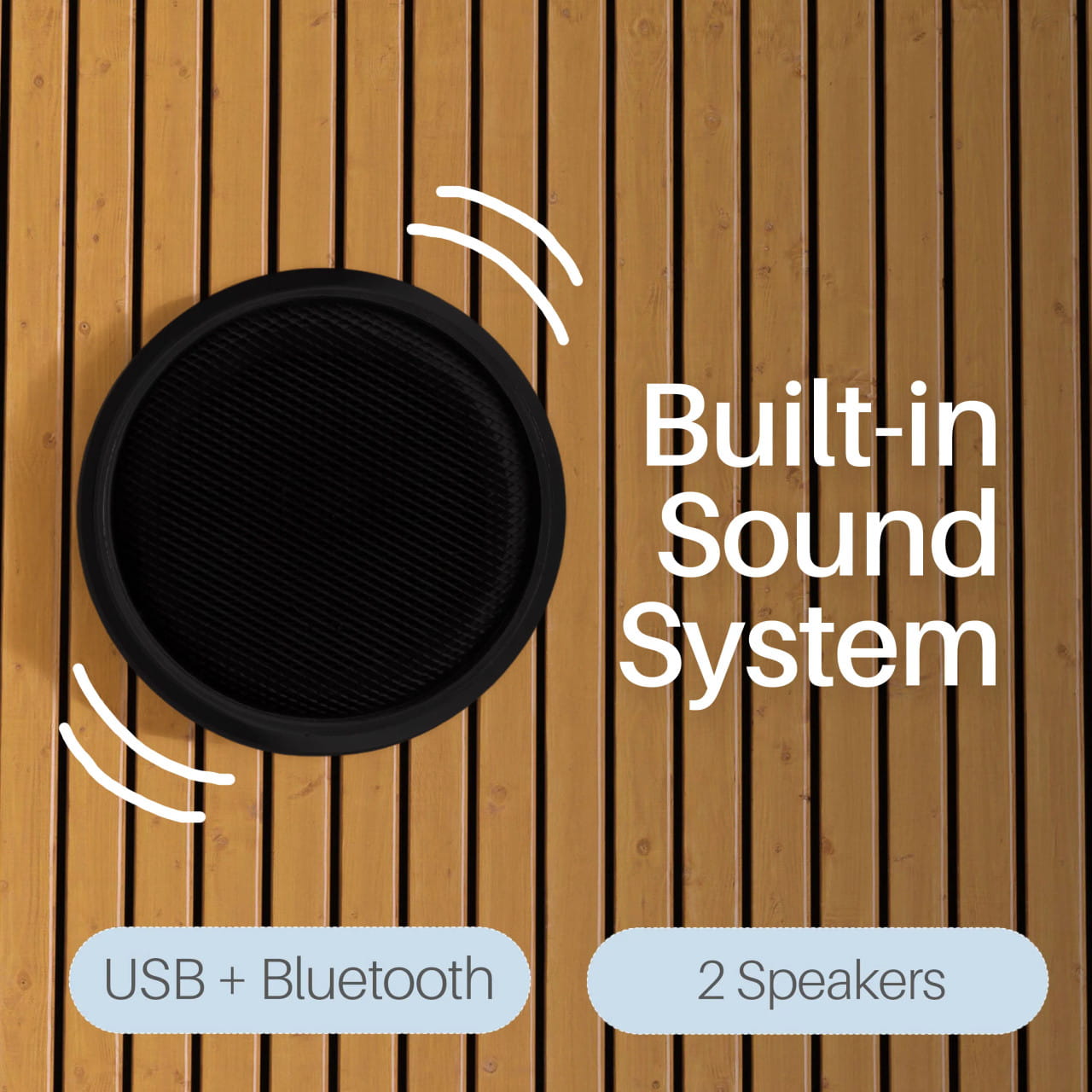 ALEKO Fiesta 3–4 Person Red Cedar Outdoor Sauna – Aluminum & Bluetooth