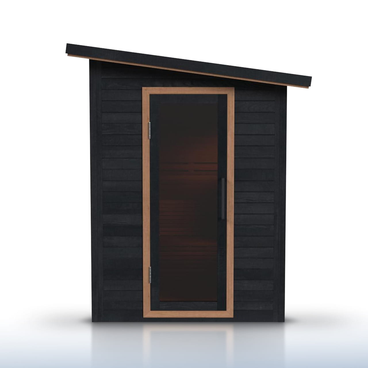 ALEKO Selenia 4 Person Red Cedar Outdoor Sauna – Insulated Walls Black