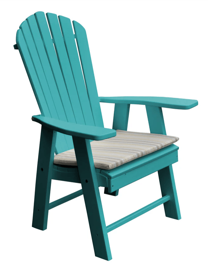 A&L Furniture Poly Upright Adirondack Chair – Outdoor HDPE Patio Chair