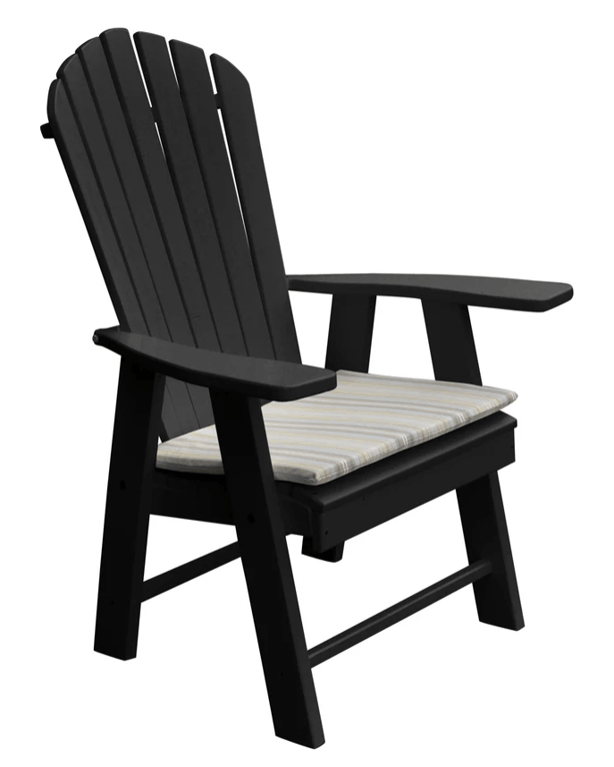 A&L Furniture Poly Upright Adirondack Chair – Outdoor HDPE Patio Chair