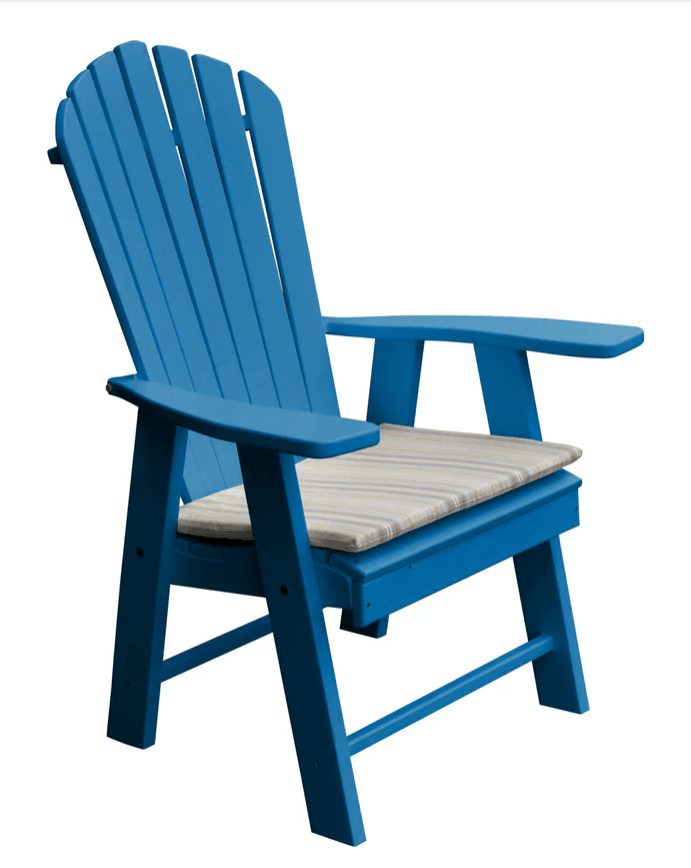 A&L Furniture Poly Upright Adirondack Chair – Outdoor HDPE Patio Chair