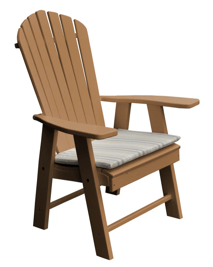 A&L Furniture Poly Upright Adirondack Chair – Outdoor HDPE Patio Chair