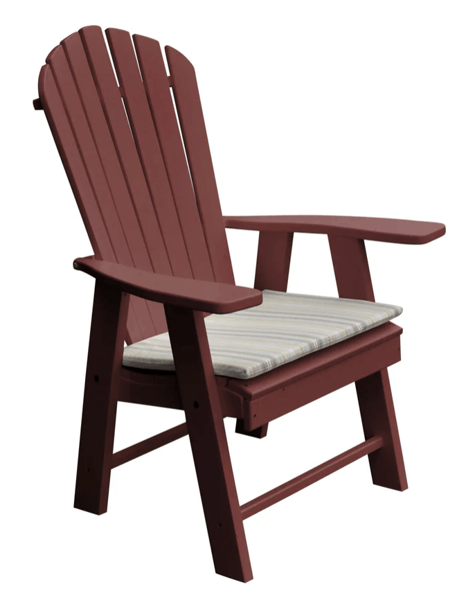 A&L Furniture Poly Upright Adirondack Chair – Outdoor HDPE Patio Chair