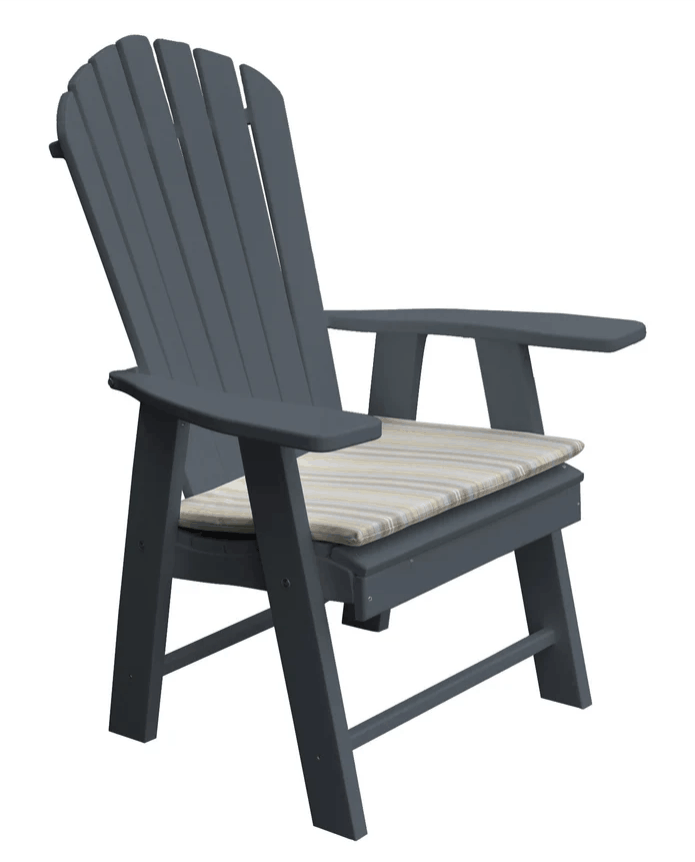 A&L Furniture Poly Upright Adirondack Chair – Outdoor HDPE Patio Chair