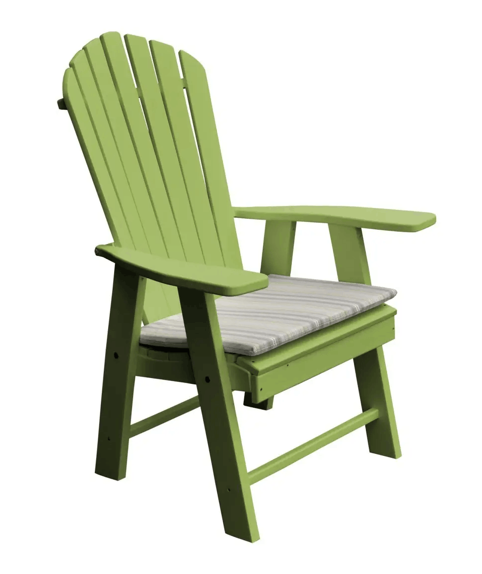 A&L Furniture Poly Upright Adirondack Chair – Outdoor HDPE Patio Chair