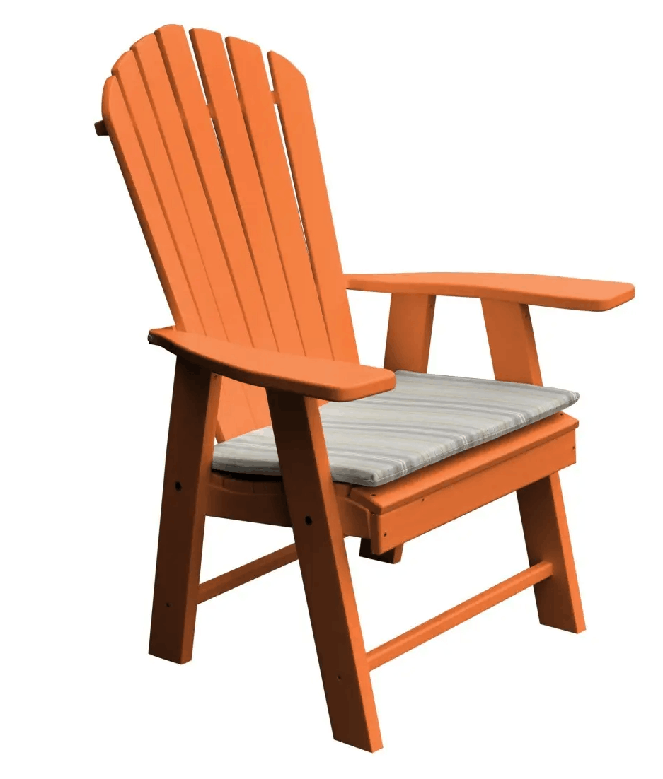 A&L Furniture Poly Upright Adirondack Chair – Outdoor HDPE Patio Chair