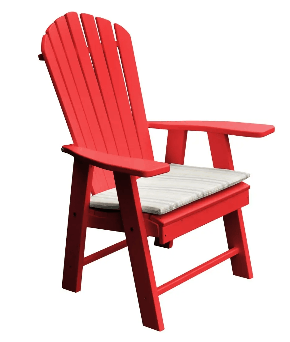 A&L Furniture Poly Upright Adirondack Chair – Outdoor HDPE Patio Chair