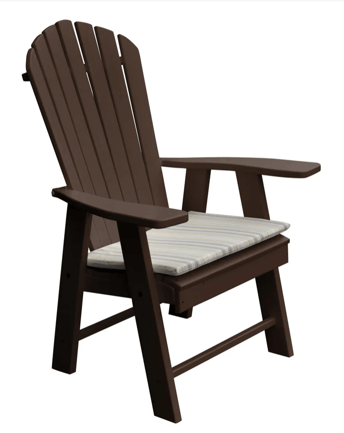 A&L Furniture Poly Upright Adirondack Chair – Outdoor HDPE Patio Chair