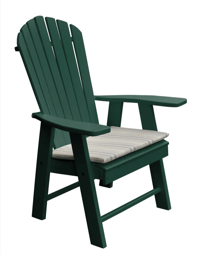 A&L Furniture Poly Upright Adirondack Chair – Outdoor HDPE Patio Chair