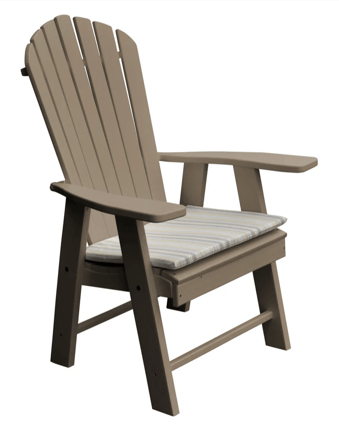 A&L Furniture Poly Upright Adirondack Chair – Outdoor HDPE Patio Chair