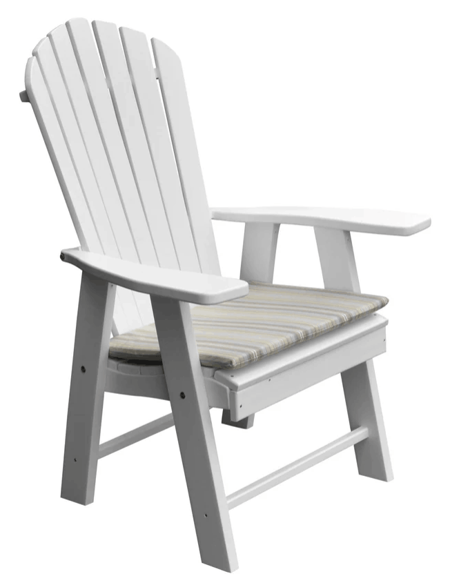 A&L Furniture Poly Upright Adirondack Chair – Outdoor HDPE Patio Chair