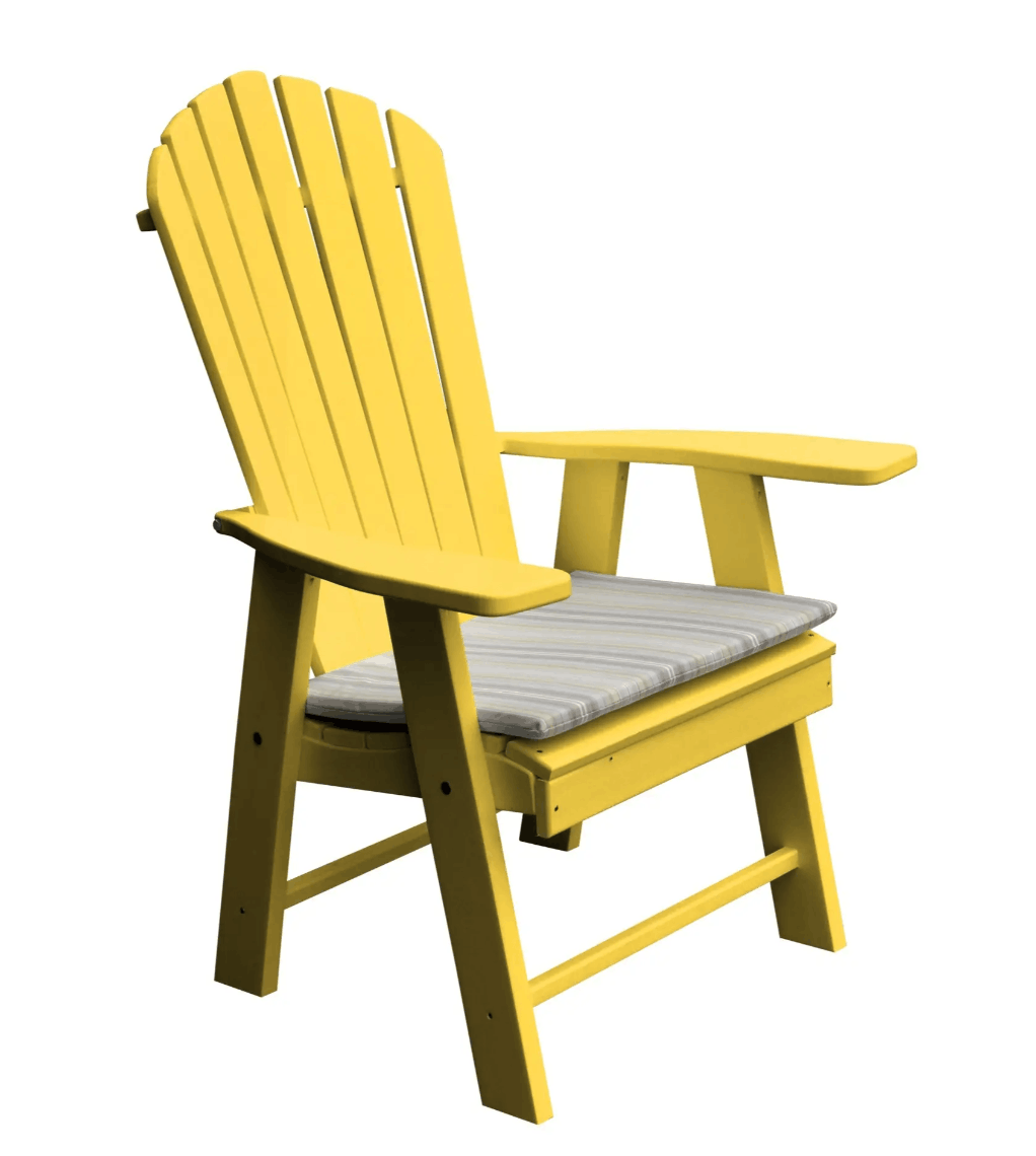 A&L Furniture Poly Upright Adirondack Chair – Outdoor HDPE Patio Chair