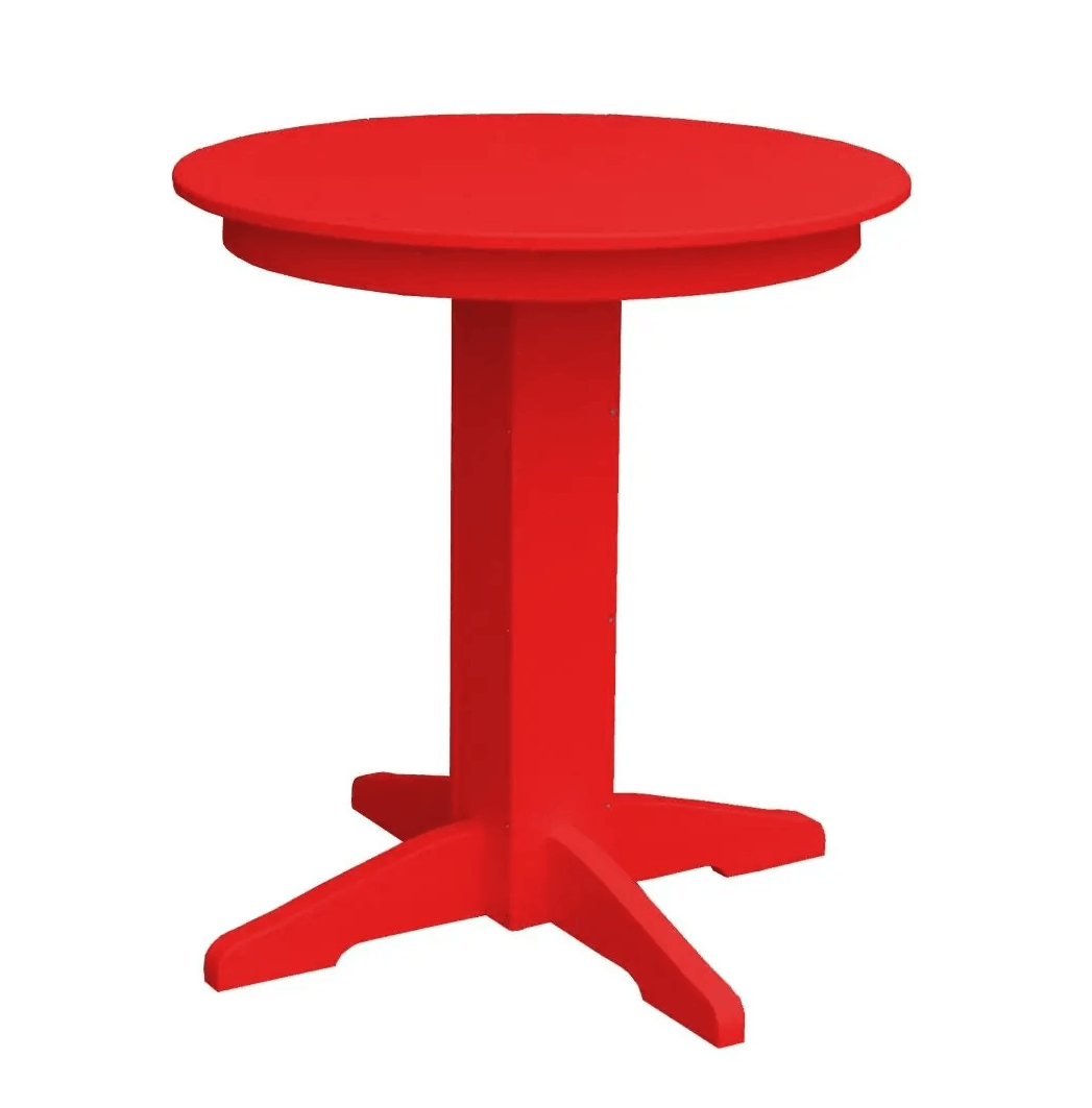 A&L Furniture Round Counter Table - Outdoor Poly HDPE Furniture