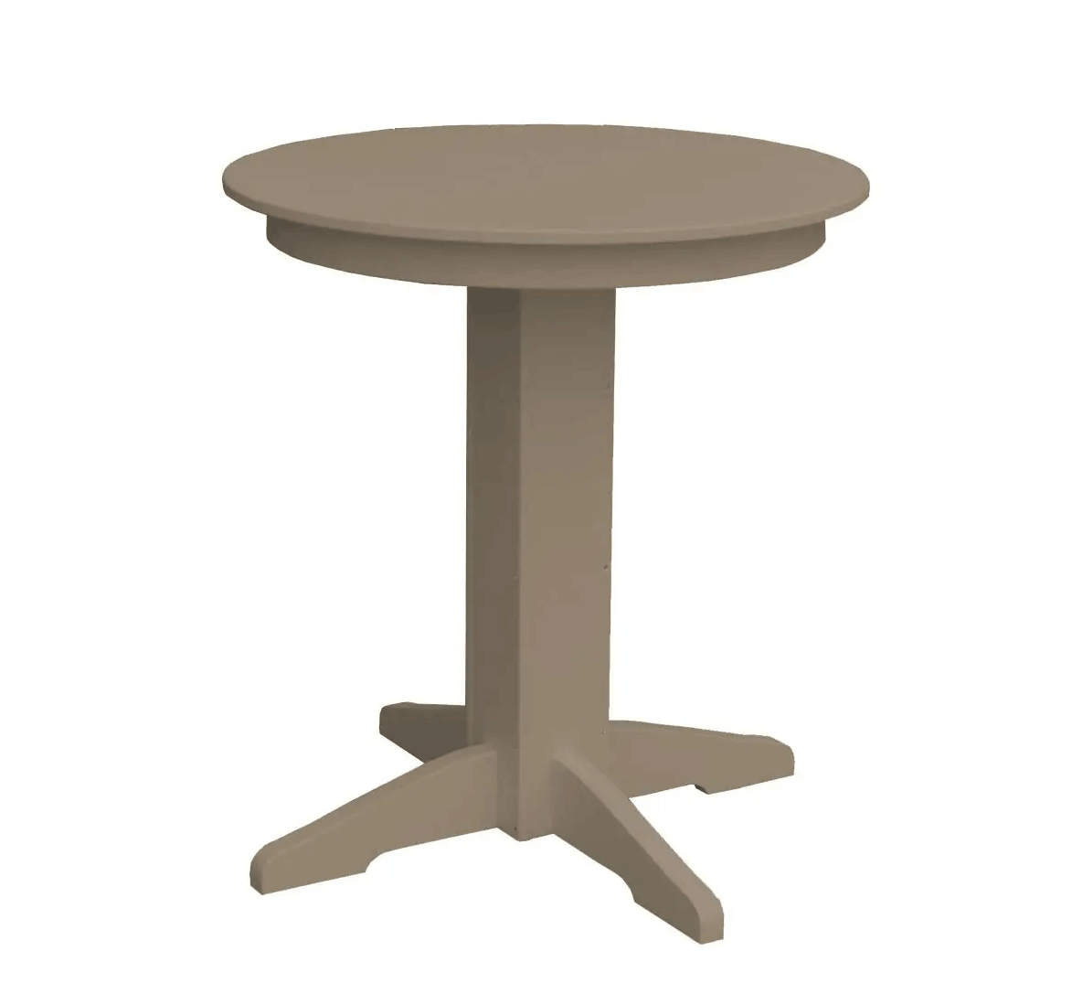 A&L Furniture Round Counter Table - Outdoor Poly HDPE Furniture