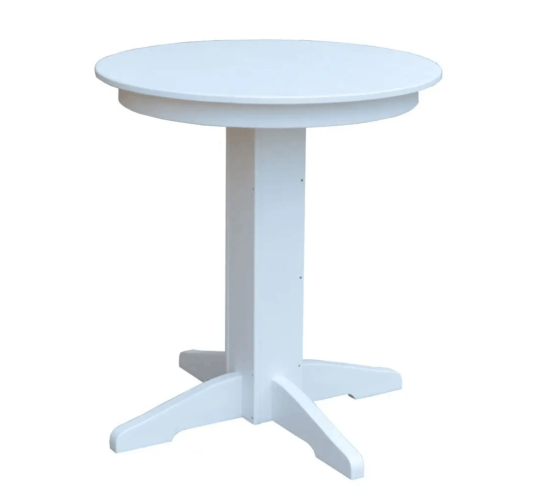 A&L Furniture Round Counter Table - Outdoor Poly HDPE Furniture