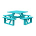 A&L Furniture 44 inch Square Walk-In Table_Aruba Blue