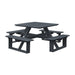 A&L Furniture 44 inch Square Walk-In Table_Dark Gray