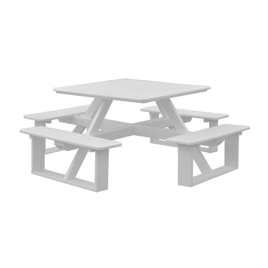 A&L Furniture 44 inch Square Walk-In Table_White