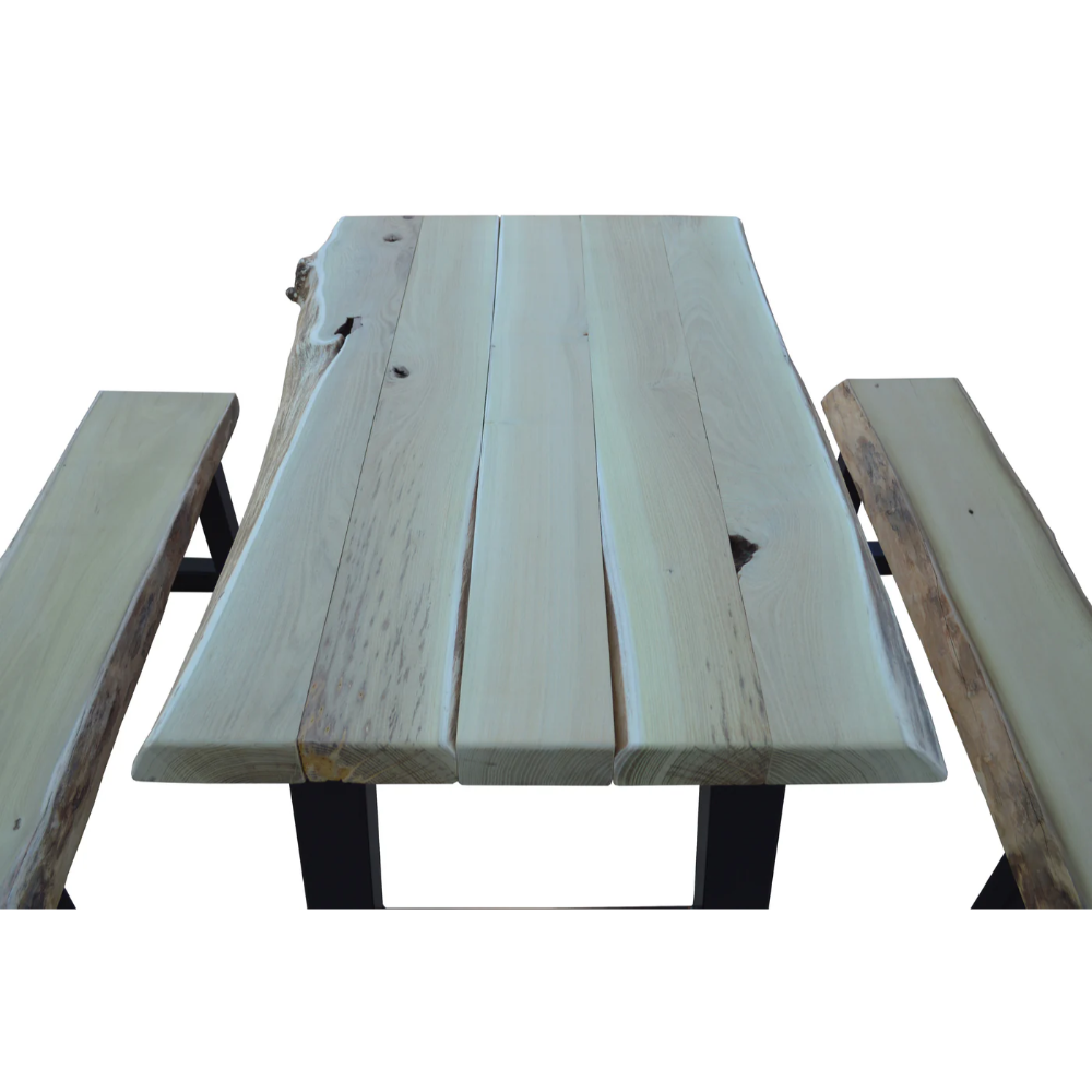 A&L Furniture 4' Ridgemont Table with 2 Benches_Unifinish