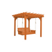 A_L_Furniture_6_x_8_Bradford_Pergola_with_Swing_Hanger_Redwood