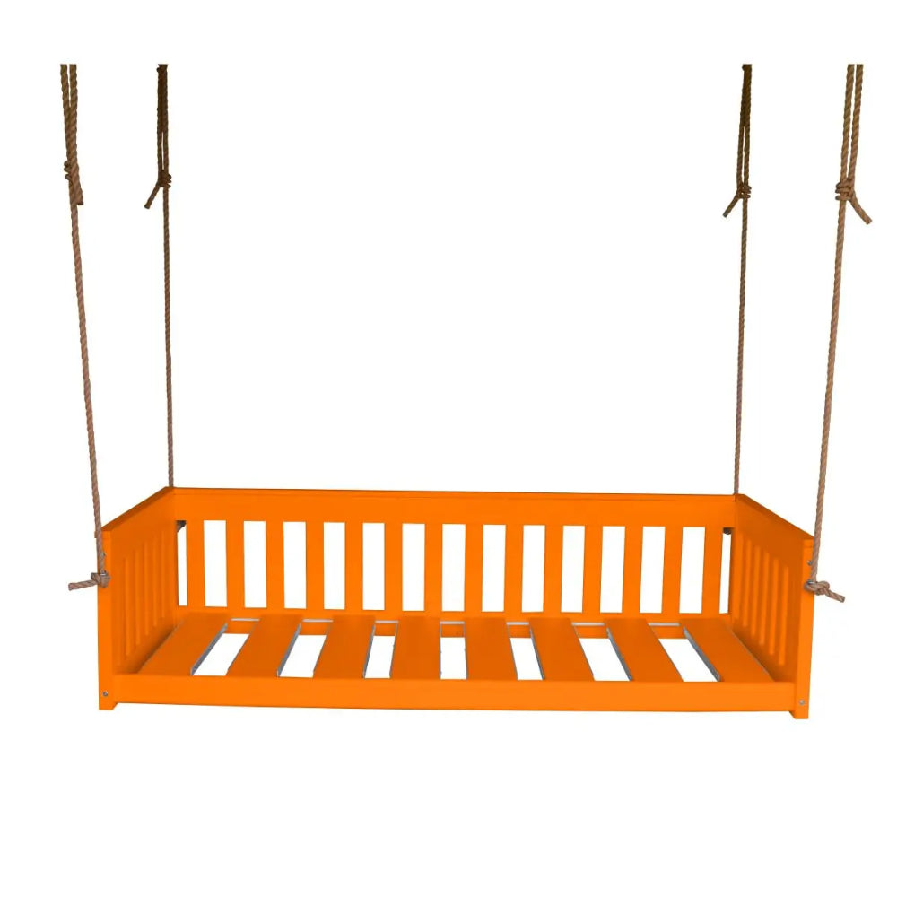 A&L Furniture 75" Deep Seating Mission Swing with Rope Orange