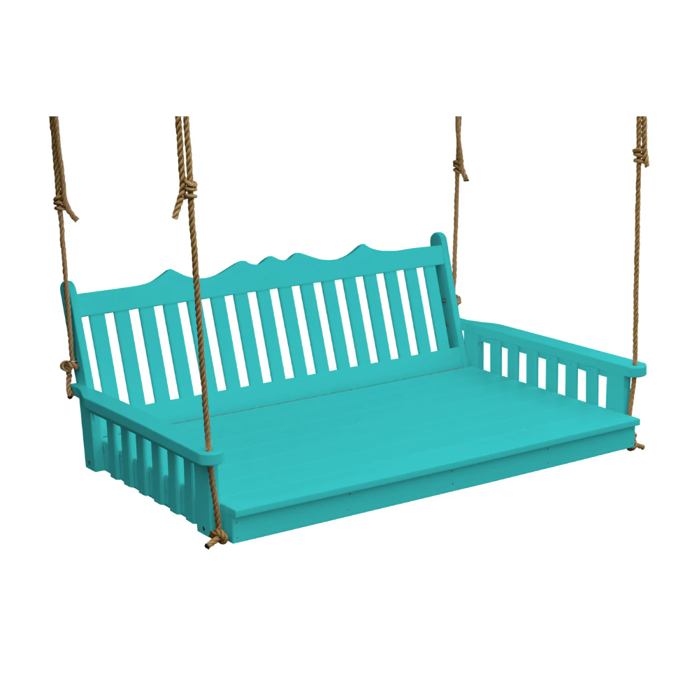 A&L Furniture Poly Royal English Swingbed Aruba Blue