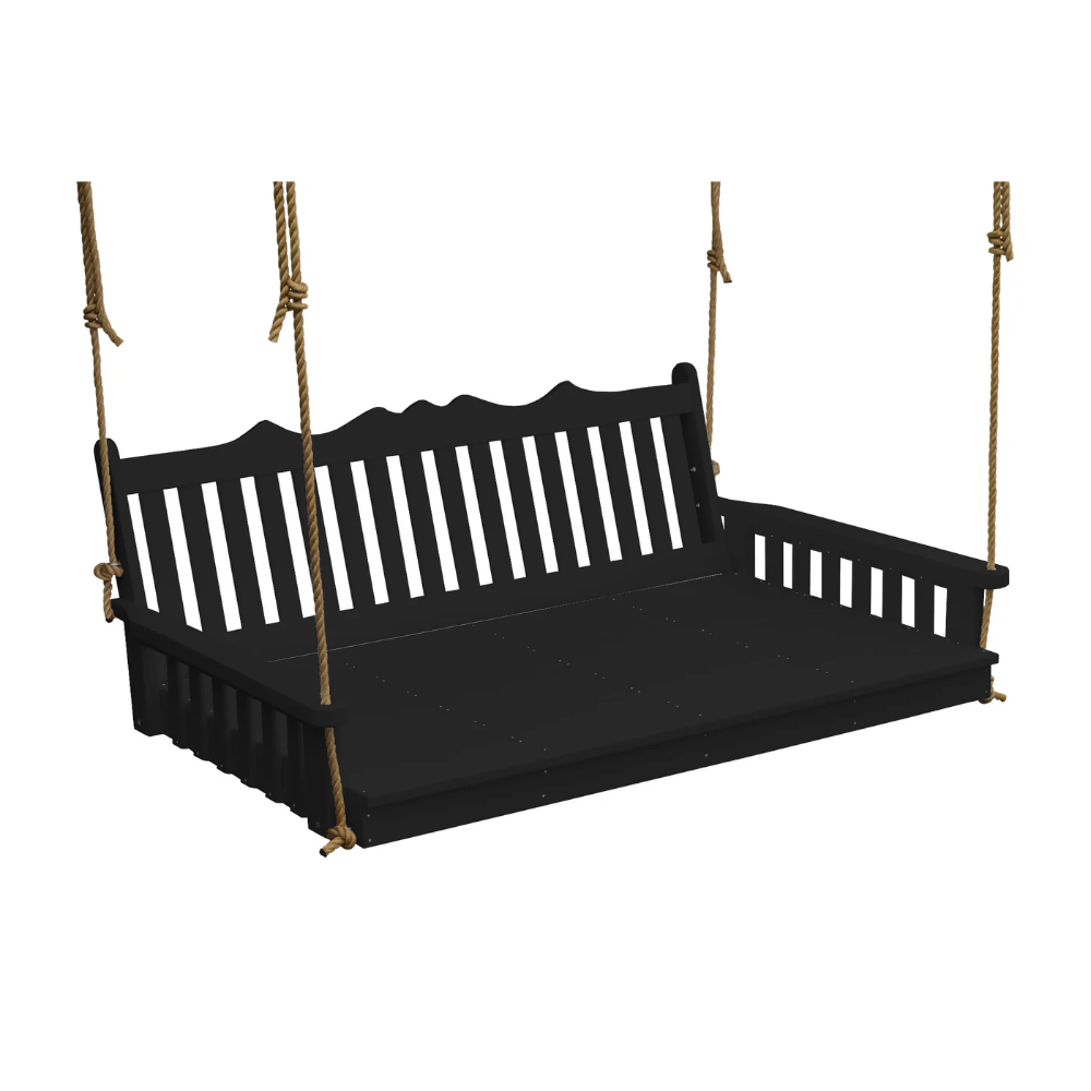 A&L Furniture Poly Royal English Swingbed Black