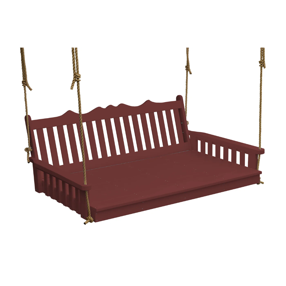 A&L Furniture Poly Royal English Swingbed CherryWood