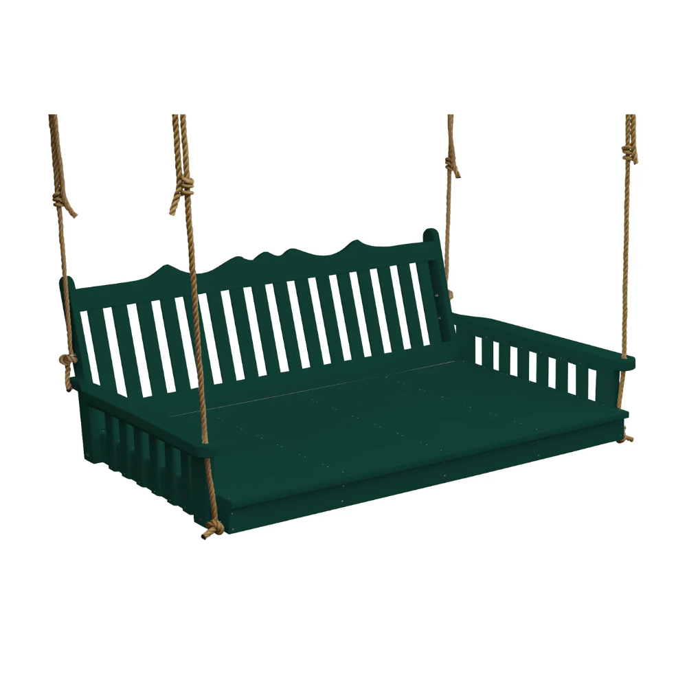 A&L Furniture Poly Royal English Swingbed Green