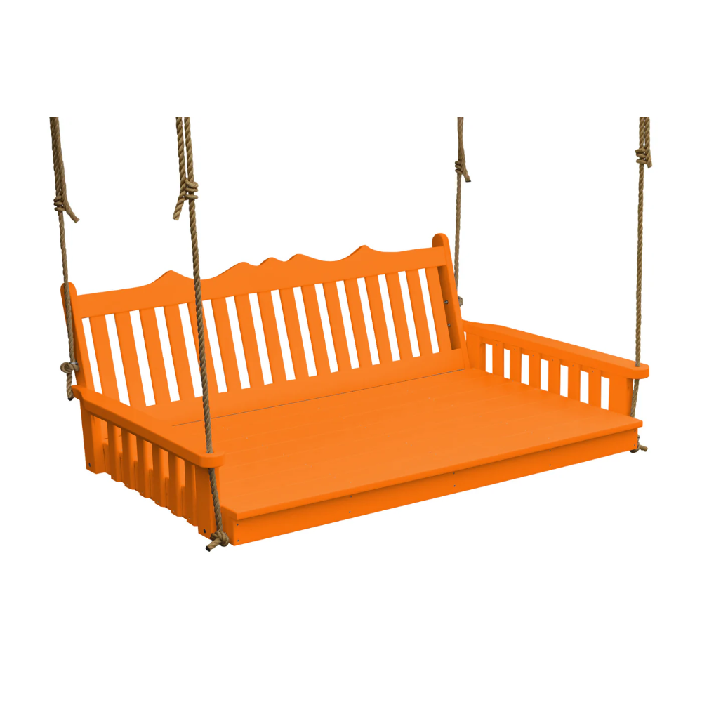 A&L Furniture Poly Royal English Swingbed Orange