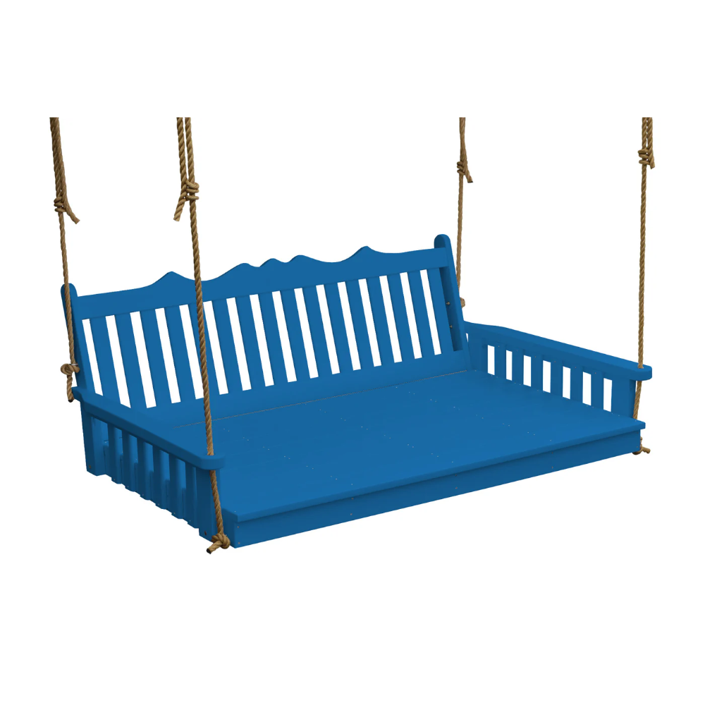 A&L Furniture Poly Royal English Swingbed Pacific Blue