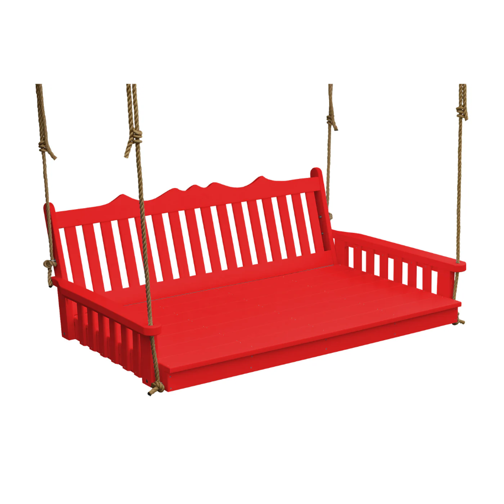 A&L Furniture Poly Royal English Swingbed Red