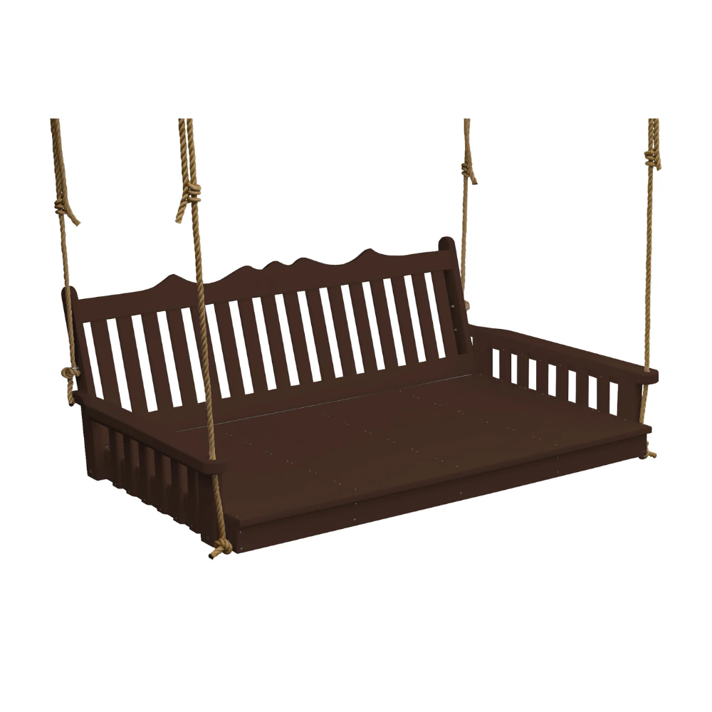 A&L Furniture Poly Royal English Swingbed Tudor Brown