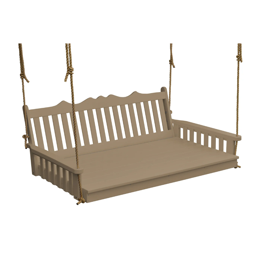 A&L Furniture Poly Royal English Swingbed Weatheredwood
