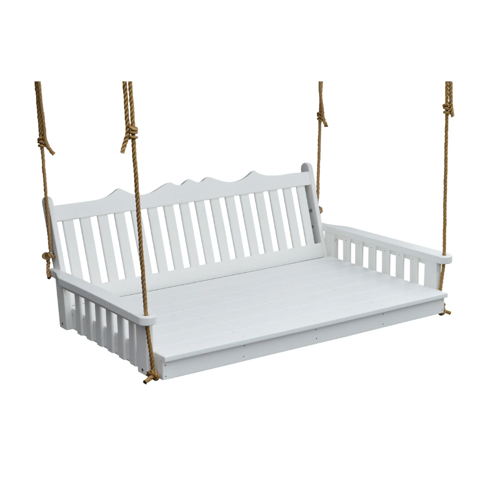 A&L Furniture Poly Royal English Swingbed_White