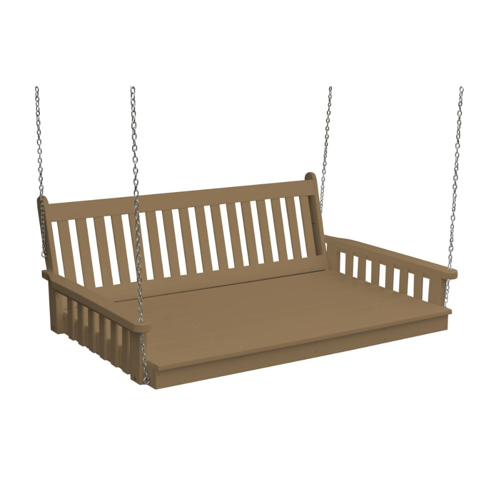 A&L Furniture Poly Traditional Swingbed_Weatherwood