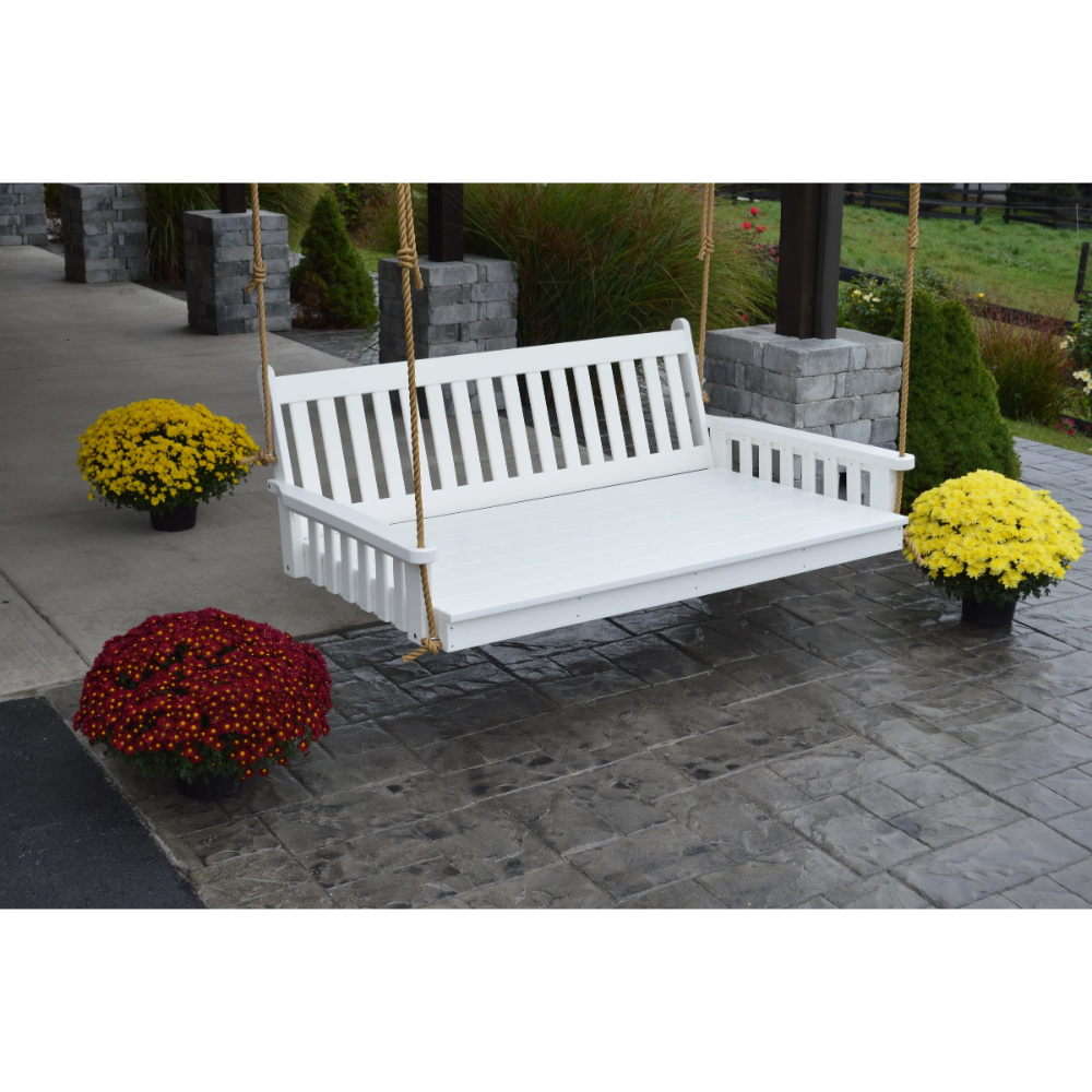 A&L Furniture Poly Traditional Swingbed_White