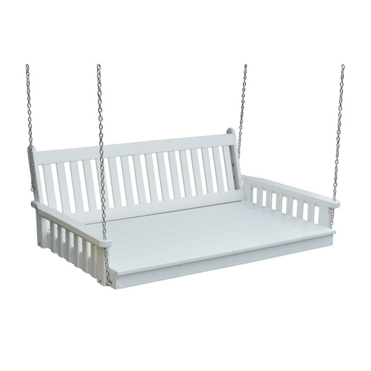 A&L Furniture Poly Traditional Swingbed_White